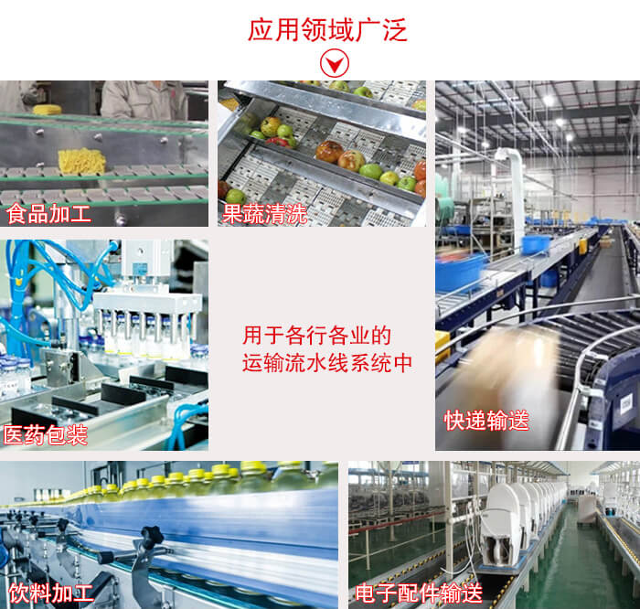 鏈板輸送機適用行業：食品加工，果蔬清洗等行業